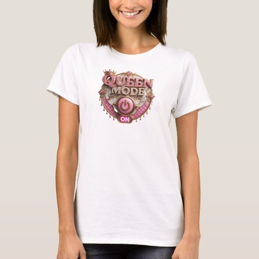 シャープオレンジ QUEEN MODE ON 引用Tシャツ Tシャツ (正面)
