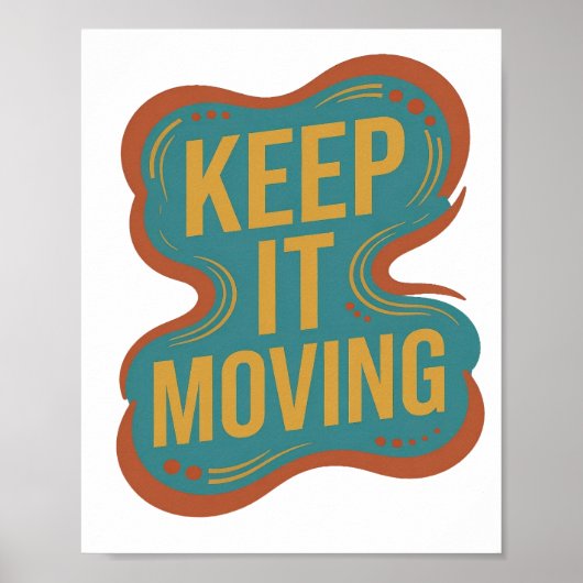 シャープオレンジKEEP IT MOVING オリジナルデザイン ポスター (正面)