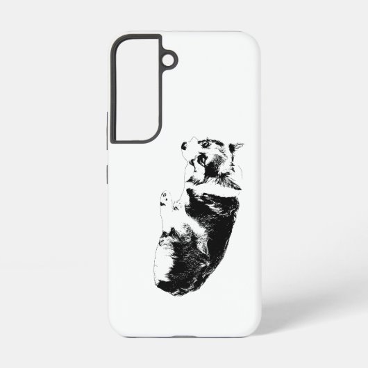 シャープコーギー、穏やかな画面 SAMSUNG GALAXYケース (裏面)