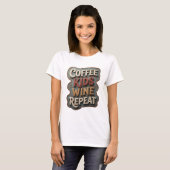 シャープゴールド COFFEE KIDS WINE REPEAT Tシャツ (正面フル)