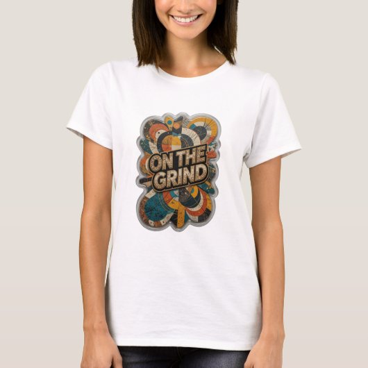 シャープゴールド ON THE GRIND ウェアラブルアート Tシャツ (正面)