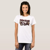 シャープゴールド WINE GLASS AND CHILL 引用Tシャツ Tシャツ (正面フル)