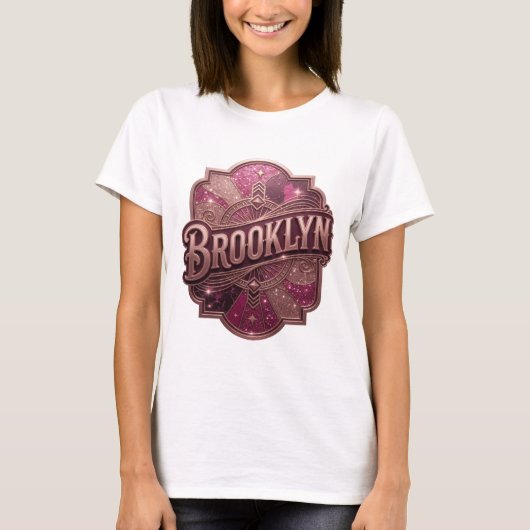 シャープゴールドBROOKLYN引用Tシャツ Tシャツ (正面)