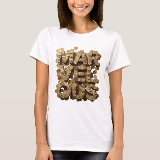 シャープゴールドMARVELS大胆なデザイン Tシャツ (正面)