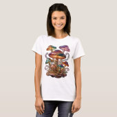 シャープシルバー 銀河のキノコ Tシャツ (正面フル)