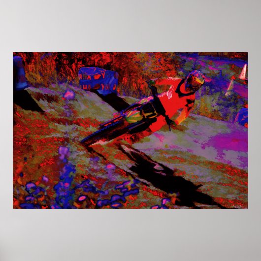 シャープターン – Motocross Dirt-Bike Racer ポスター (正面)