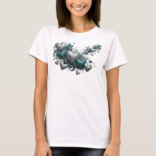 シャープティール抽象芸術デザイン Tシャツ (正面)