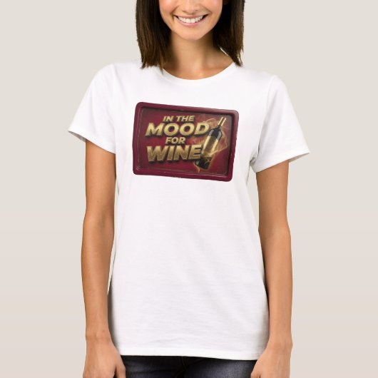 シャープピンクのワインシャツデザイン Tシャツ (正面)