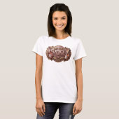 シャープピンクBUT FIRST ROSカスタムTシャツ Tシャツ (正面フル)