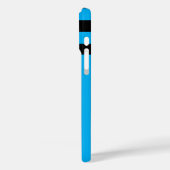 シャープブルーブラックミニマストライプリスト、名前、シンプル Case-Mate iPhoneケース (裏面 / 左)