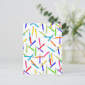 シャープペンシルアート先生、 ポストカード (スタンド正面)