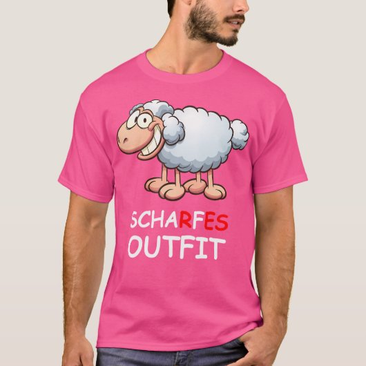 シャープ漫画ヒツジ Tシャツ (正面)