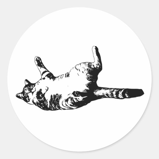 シャープ線虎猫 ラウンドシール (正面)