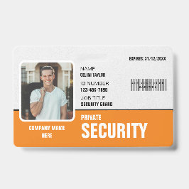 シャープ＆プロフェッショナル：カスタムセキュリティガードID バッジ