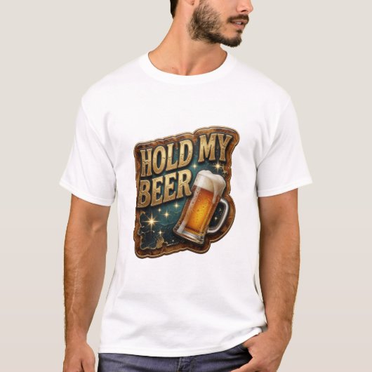 シャープ HOLD MY BEER 引用Tシャツ Tシャツ (正面)