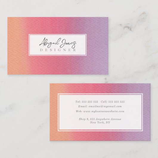 シャーベグラデーションットアーティスト水彩画 予約カード (正面/裏面)