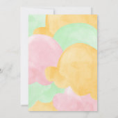 シャーベットスコップドアップアイスクリームブライダルシャワー 招待状 (裏面)