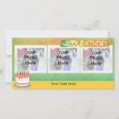 シャーベットレインボーハッピーアザ付きフォトカード (正面)