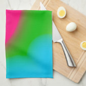 シャーベット水の色のキッチンタオル キッチンタオル (四つ折り)