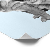 シャーペイの子犬 黒 白 バブルガム 犬 ポスター (角)