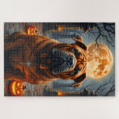 シャーペイの幽霊寺ハロウィーン肖像画アート ジグソーパズル (横)