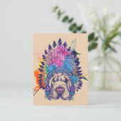 シャーペイ先住民アメリカインディアン長 ポストカード (スタンド正面)