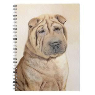 シャーペイ絵画さん – かわいいオリジナルの犬の絵 ノートブック