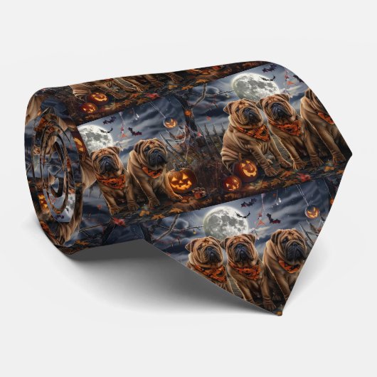 シャーペイ ハロウィン 怪奇的な ネクタイ (ロール)
