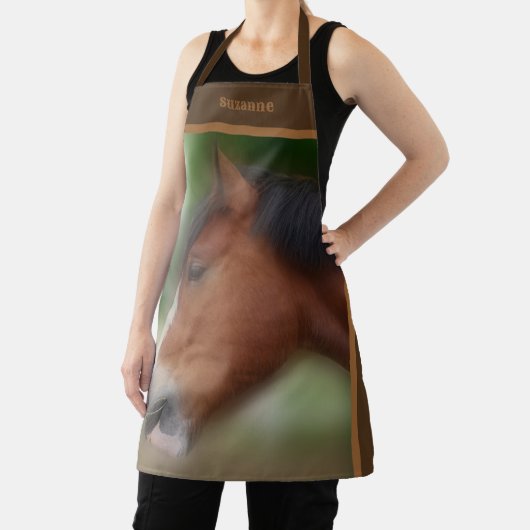 シャーホース荷車を引く顔パーソナライズされた エプロン (インサイチュ)