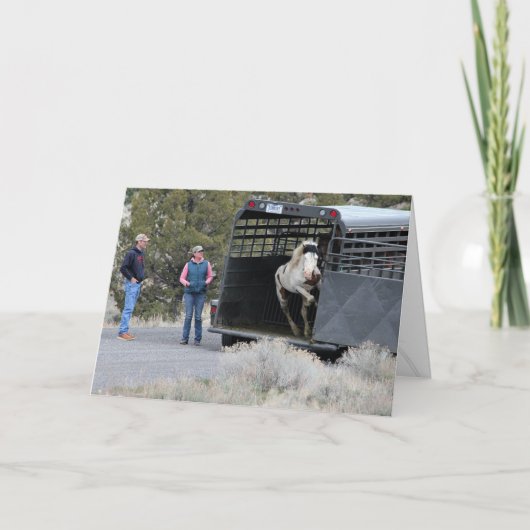 シャーマンがフリーダム5x7グリーティングカードにジャンプ カード (正面)