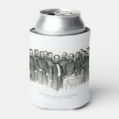 シャーマンとその将軍 – 1865 缶クーラー (缶正面)