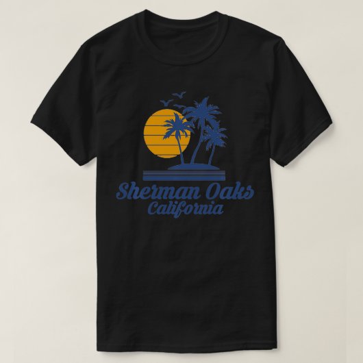 シャーマンオークスカリフォルニアCAビーチシティ Tシャツ (デザイン正面)
