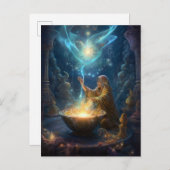 シャーマンソーサーラーウィザードファンタジーアートポストカード ポストカード (正面/裏面)