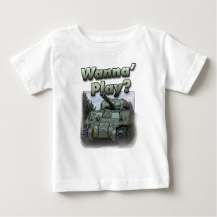 シャーマンタンク-遊びたいと思って下さいか。 ベビーTシャツ