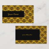 シャーマンナイトフクロウモザイクパターン+あなたのテキスト 名刺 (正面/裏面)