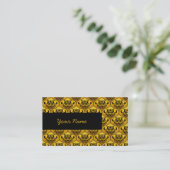 シャーマンナイトフクロウモザイクパターン+あなたのテキスト 名刺 (スタンド正面)