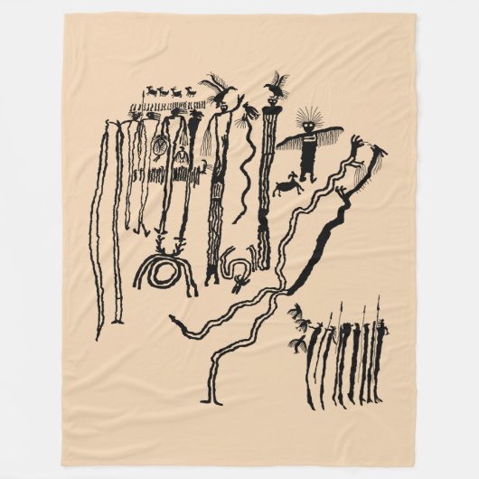 シャーマンパネル フリースブランケット (正面)