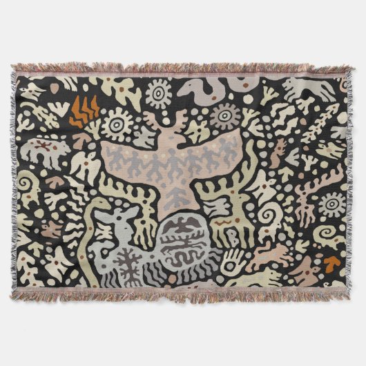 シャーマンペヨーテの儀式 スローブランケット (正面)