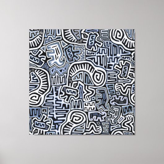 シャーマンペヨーテ儀式的モラ キャンバスプリント (正面)