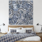 シャーマンペヨーテ儀式的モラ キャンバスプリント (インサイチュ (寝室))