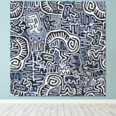 シャーマンペヨーテ儀式的モラ キャンバスプリント (インサイチュ (ウッドフロア))