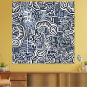 シャーマンペヨーテ儀式的モラ キャンバスプリント (インサイチュ (リビング))