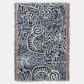 シャーマンペヨーテ儀式的モラ スローブランケット (正面縦)