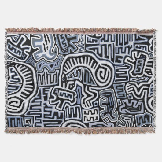 シャーマンペヨーテ儀式的モラ スローブランケット (正面)