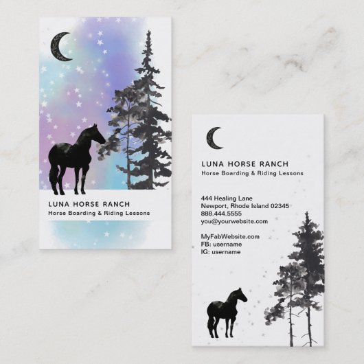 *~*シャーマン宇宙星月の牧場虹 名刺 (正面/裏面)