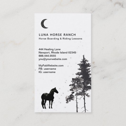 *~*シャーマン宇宙星月の牧場虹 名刺 (裏面)