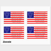 シャーマン将軍の戦闘旗のシール(長方形) 長方形シール (シート)