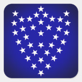 シャーマン将軍の戦闘旗のステッカー(四角) スクエアシール (正面)