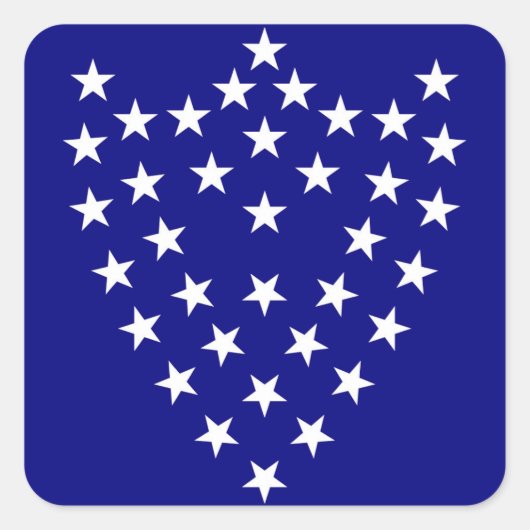 シャーマン将軍の戦闘旗のステッカー（四角） スクエアシール (正面)