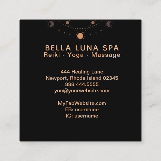 *~*シャーマン聖幾何学ムーンフェイズユニバース スクエア名刺 (裏面)